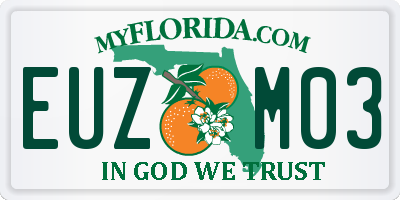 FL license plate EUZM03