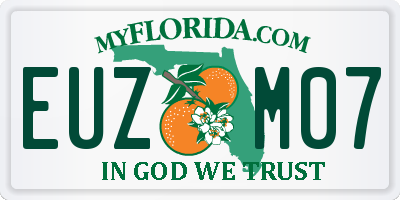 FL license plate EUZM07