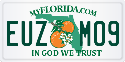 FL license plate EUZM09