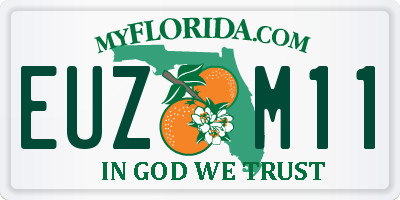 FL license plate EUZM11