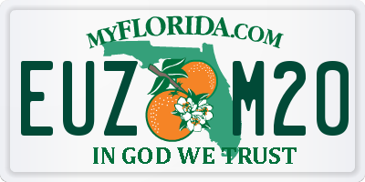 FL license plate EUZM20