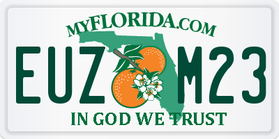 FL license plate EUZM23