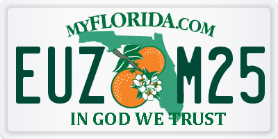 FL license plate EUZM25