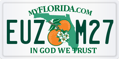 FL license plate EUZM27