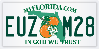 FL license plate EUZM28
