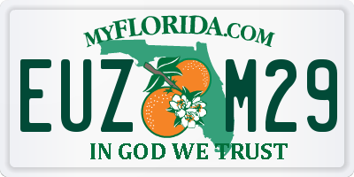 FL license plate EUZM29