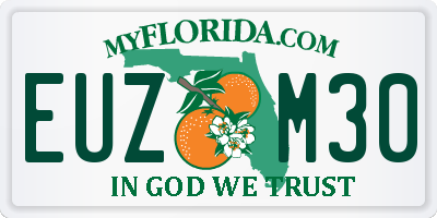 FL license plate EUZM30