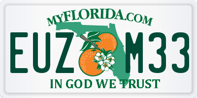 FL license plate EUZM33