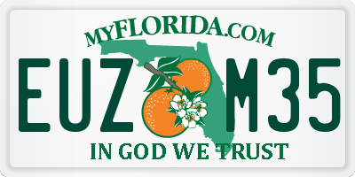 FL license plate EUZM35