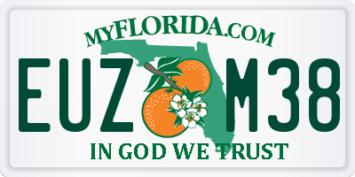 FL license plate EUZM38