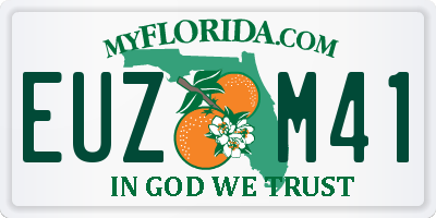 FL license plate EUZM41