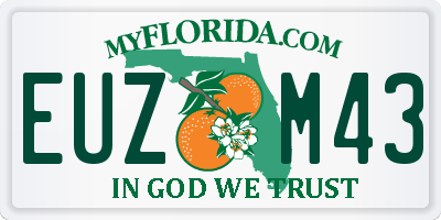 FL license plate EUZM43