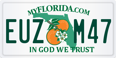 FL license plate EUZM47