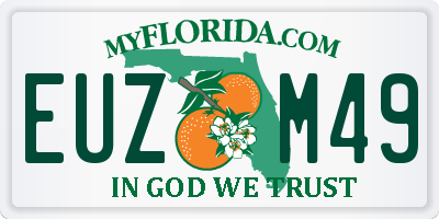 FL license plate EUZM49