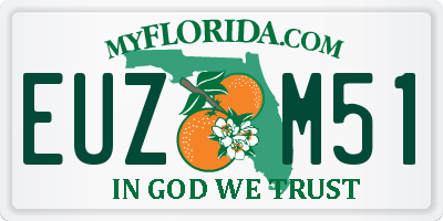 FL license plate EUZM51