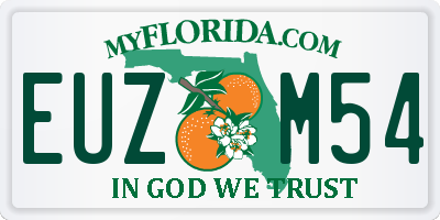 FL license plate EUZM54