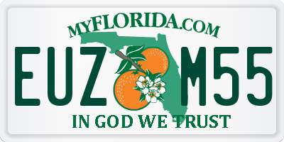FL license plate EUZM55