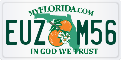 FL license plate EUZM56