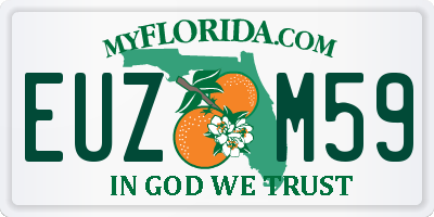 FL license plate EUZM59