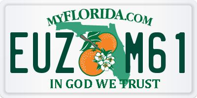 FL license plate EUZM61
