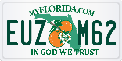 FL license plate EUZM62