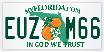 FL license plate EUZM66
