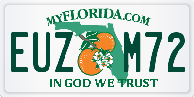 FL license plate EUZM72