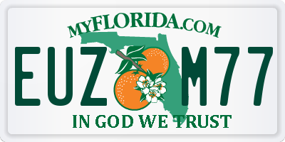 FL license plate EUZM77