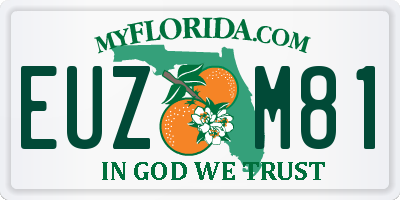 FL license plate EUZM81