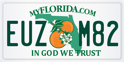 FL license plate EUZM82