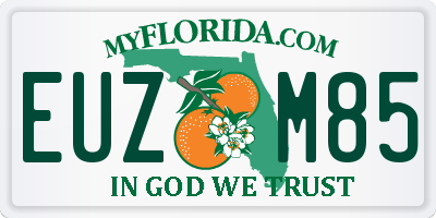 FL license plate EUZM85