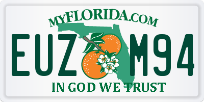 FL license plate EUZM94