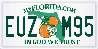 FL license plate EUZM95