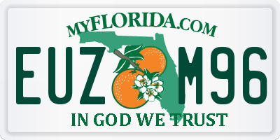 FL license plate EUZM96