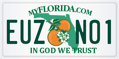 FL license plate EUZN01