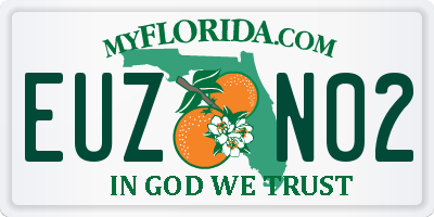 FL license plate EUZN02