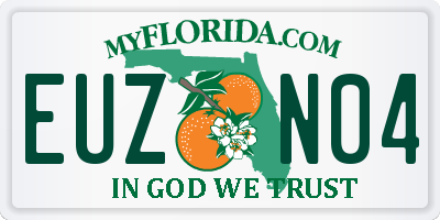 FL license plate EUZN04