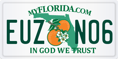 FL license plate EUZN06