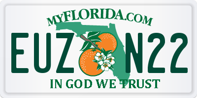FL license plate EUZN22