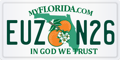 FL license plate EUZN26
