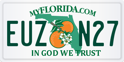 FL license plate EUZN27