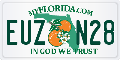 FL license plate EUZN28