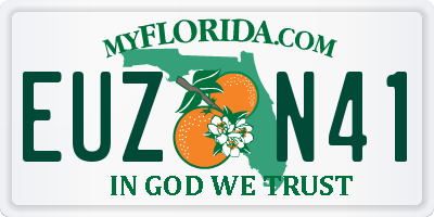 FL license plate EUZN41