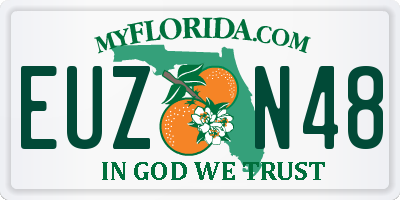 FL license plate EUZN48