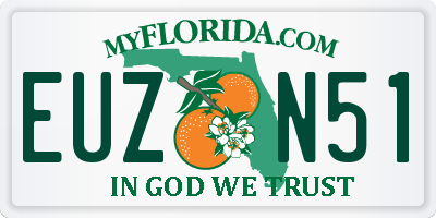 FL license plate EUZN51