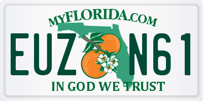 FL license plate EUZN61