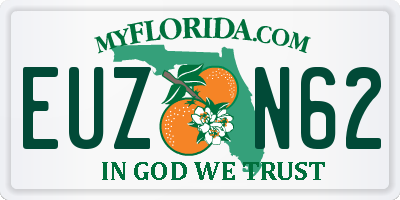 FL license plate EUZN62