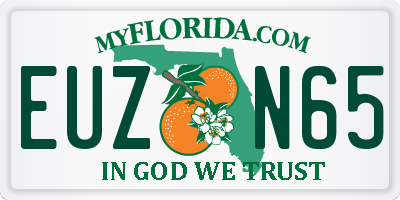 FL license plate EUZN65