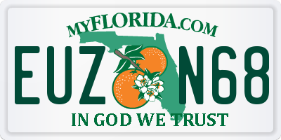 FL license plate EUZN68