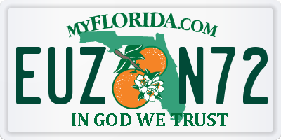 FL license plate EUZN72